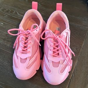 Hot pink Steve Madden Possession Sneakers